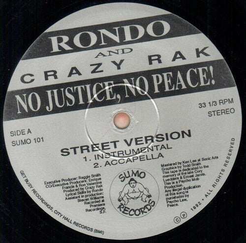 Rondo &amp; Crazy Rak - Sin justicia, sin paz (Vinilo)