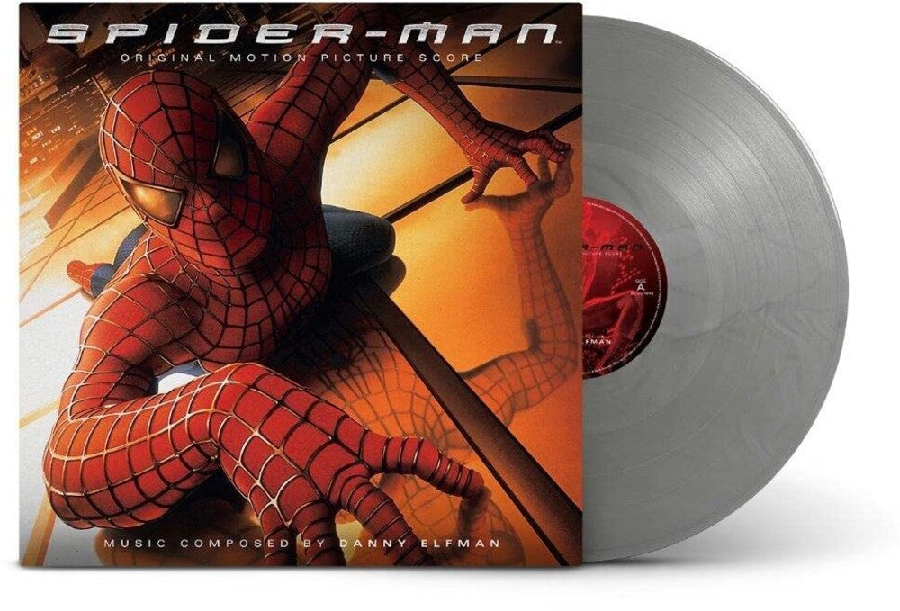 the album cover for Danny Elfman - Spider-Man - Original Motion Picture Score [Silver Edition LP]