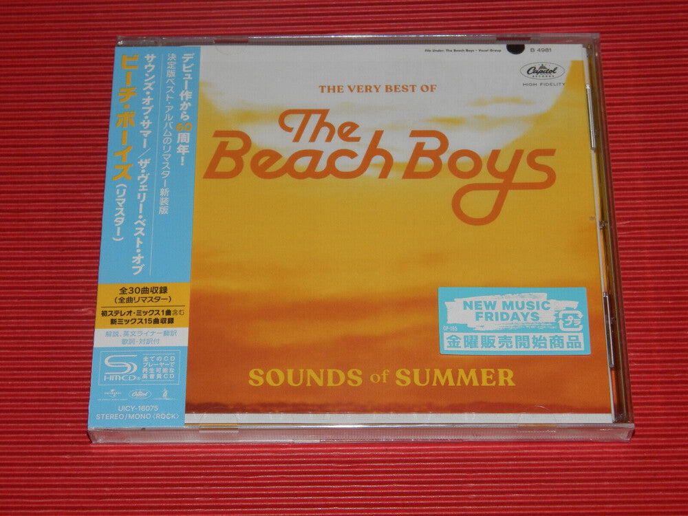 the album cover for The Beach Boys - Sounds of Summer / The Very Best of The Beach Boys - SHM-CD