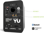 Kanto YU Bluetooth Wireless 140 Watt Powered Bookshelf Speakers - Pair (Black)