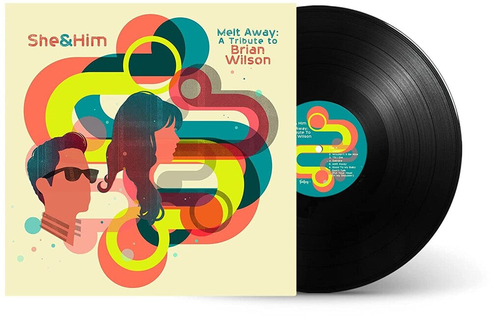 the album cover for She & Him - Melt Away: A Tribute to Brian Wilson [LP]