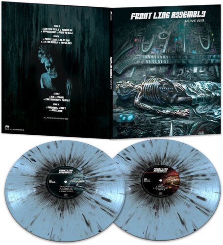 Front Line Assembly - Nerve War - Blue/black Splatter (Vinyl)