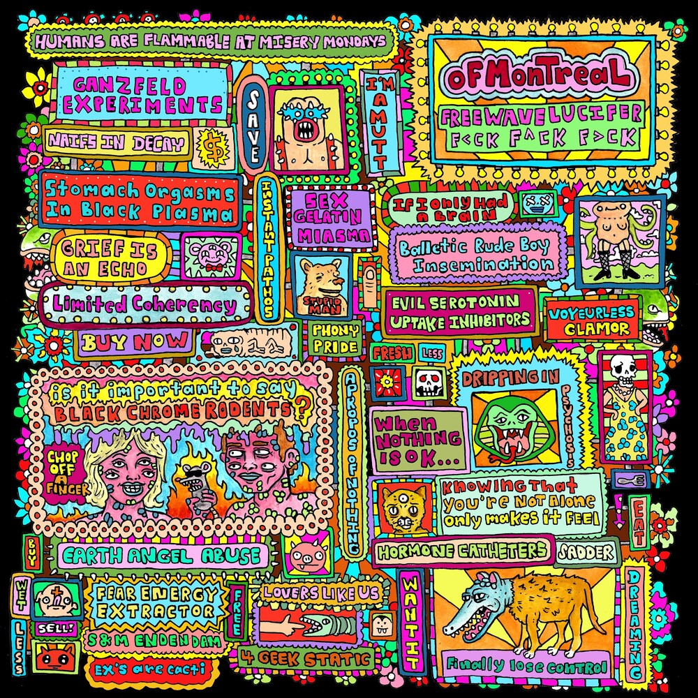 the album cover for Of Montreal - Freewave Lucifer f-ck f-ck f-ck [Cyan LP]