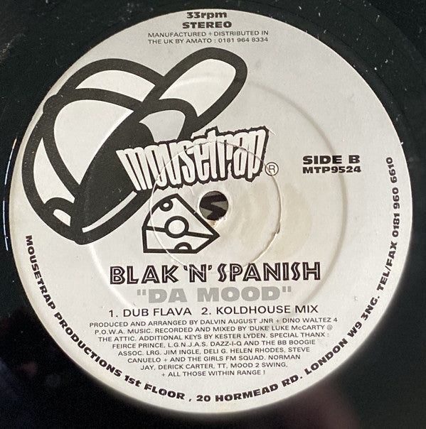 Blak 'N' Spanish : Call Da Vibe / Da Mood (12")
