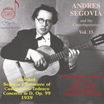 the album cover for Barrios / Segovia - Segovia & His Contemporaries 15