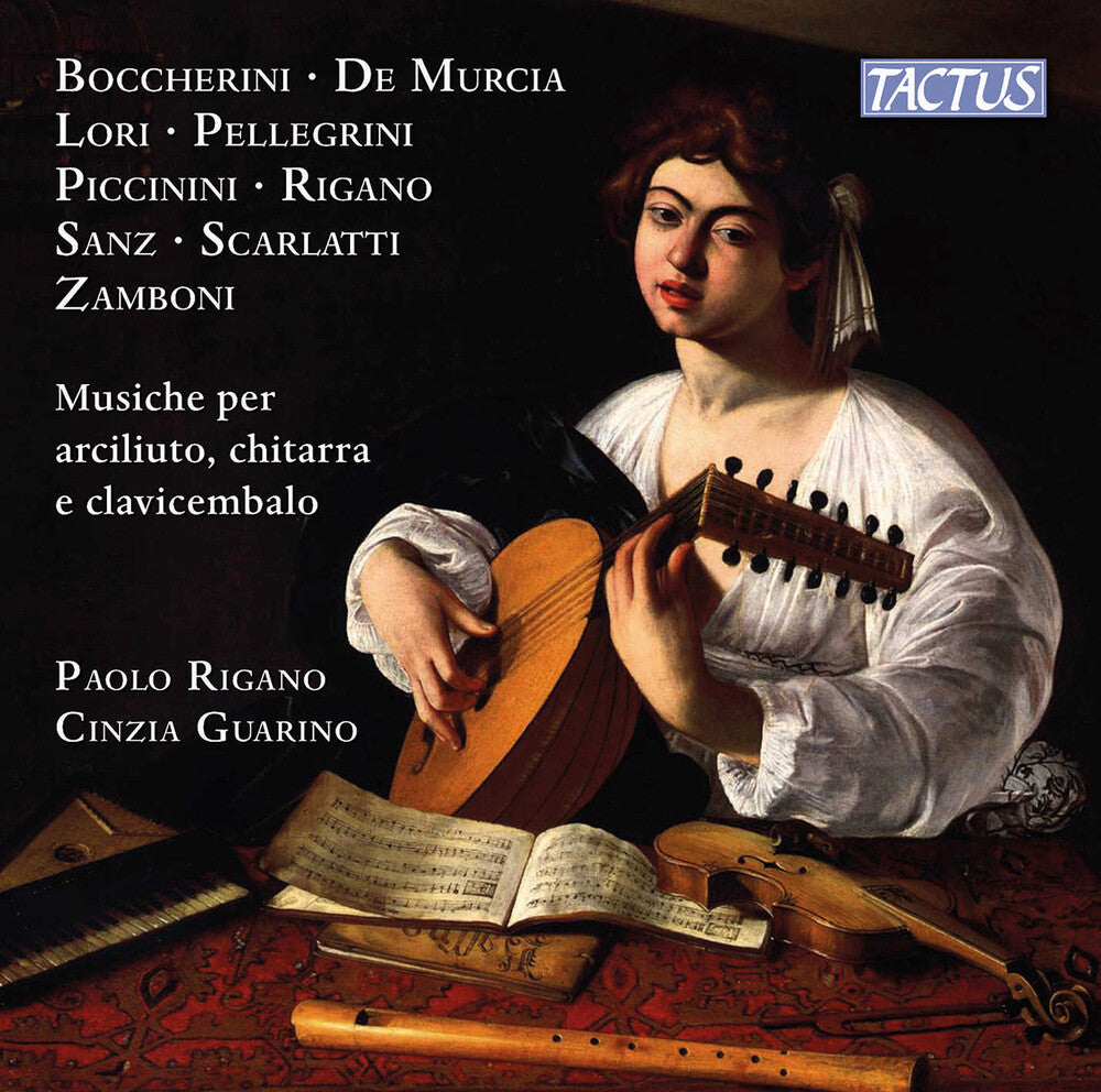 the album cover for Boccherini / Rigano / Guarino - Music for Archlute Guitar & Harpsichord