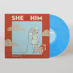 the album cover for She & Him - Volume Two - Sky Blue (Blue) [Colored Vinyl]