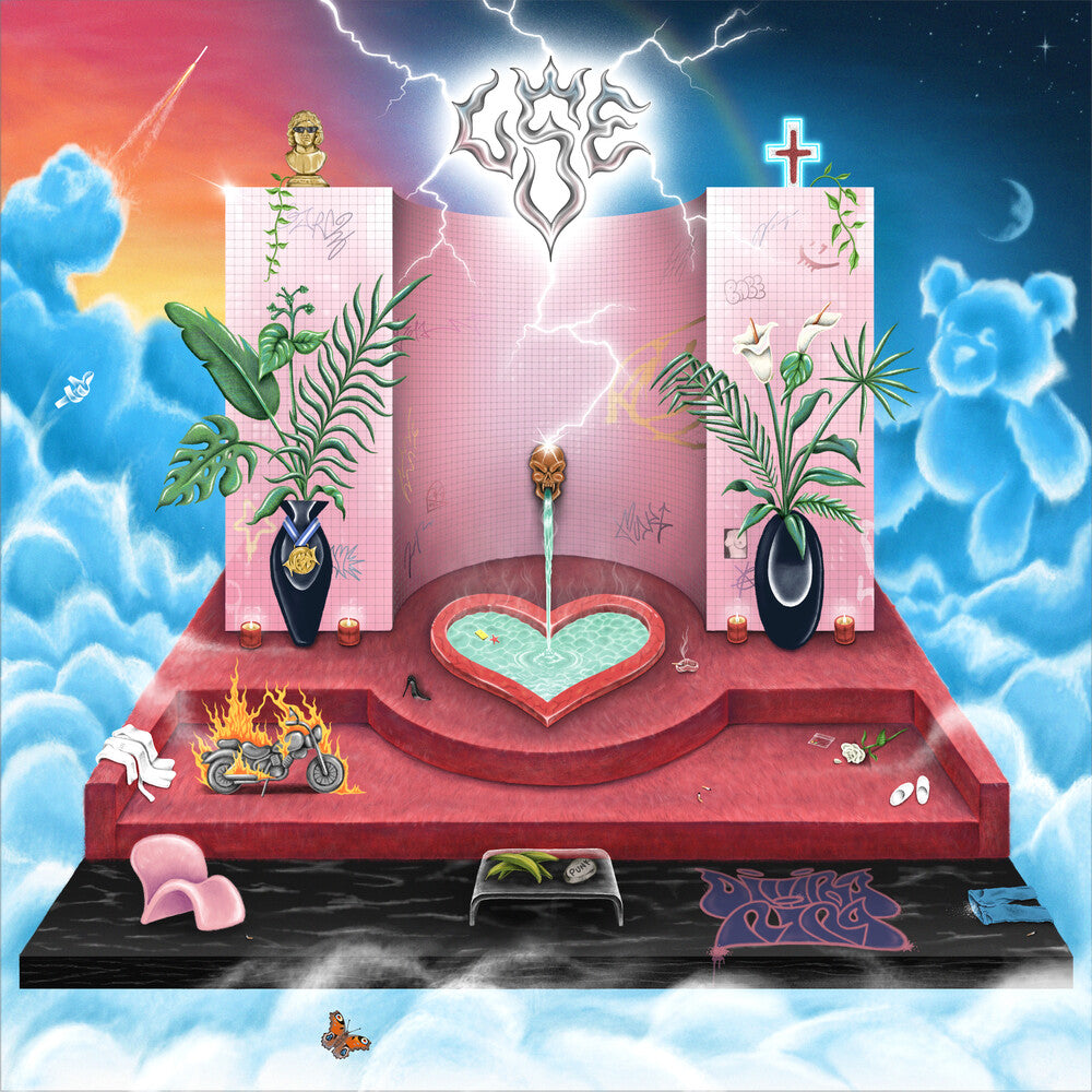 the album cover for Divino Niño - Last Spa on Earth [Pink Guava LP]