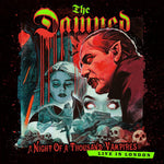 the album cover for The Damned - A Night of a Thousand Vampires [Limited Edition Transparent Red LP]
