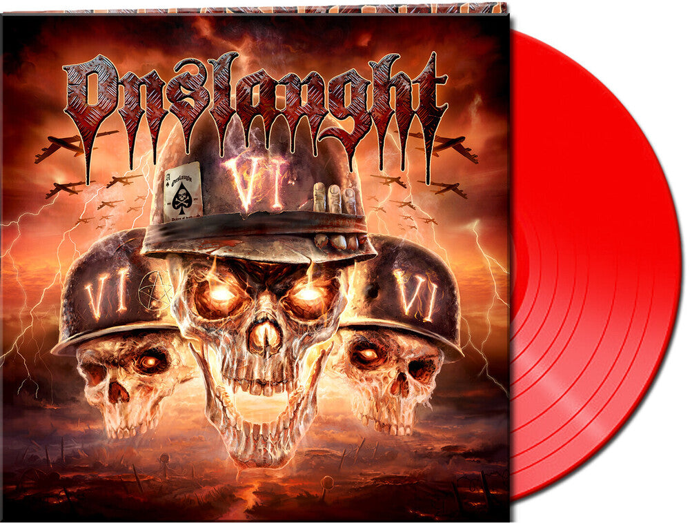 the album cover for Onslaught - Vi - Red [Colored Vinyl] (Gate) [Limited Edition] (Red)