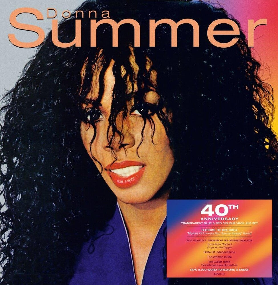 the album cover for Donna Summer - Donna Summer: 40th Anniversary (Blue) [Colored Vinyl] (Red)
