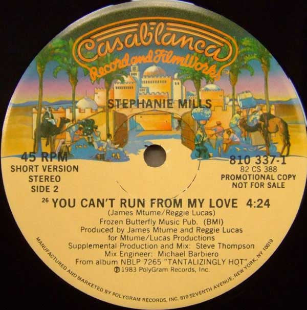 Stephanie Mills : You Can't Run From My Love (12", Single, Promo)