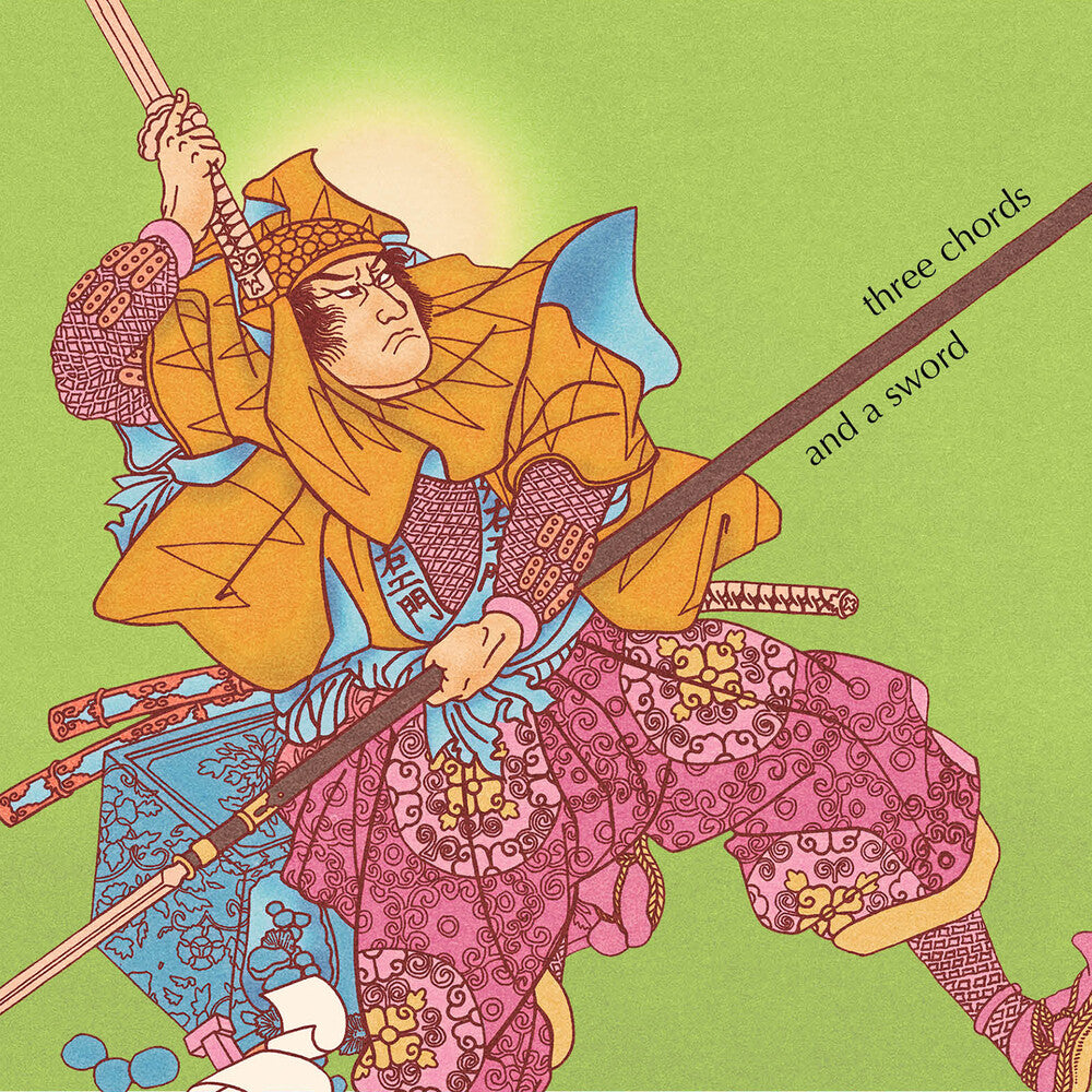 the album cover for Alan Licht - Three Chords And A Sword: Solo Cover Versions