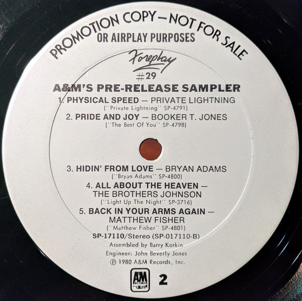 Various : Foreplay #29 (12", Promo, Smplr)