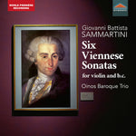 the album cover for Sammartini / Simonetta Heger/ Gerra,Stefania - Six Viennese Sonatas For Violin & Basso Continuo