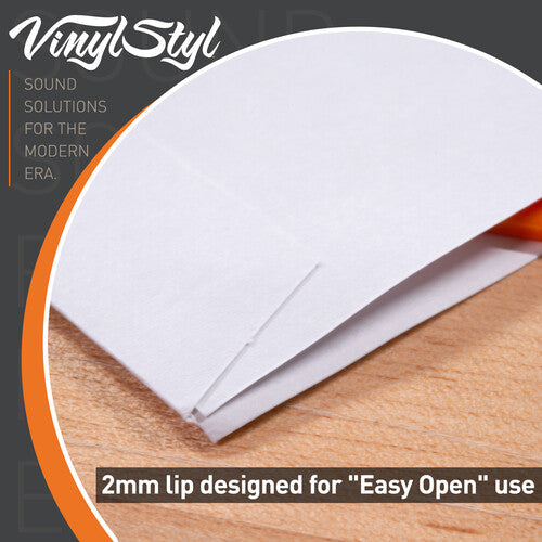 Fundas interiores para discos Vinyl Styl® de 12 pulgadas - Esquinas cuadradas - 50 unidades (blancas)
