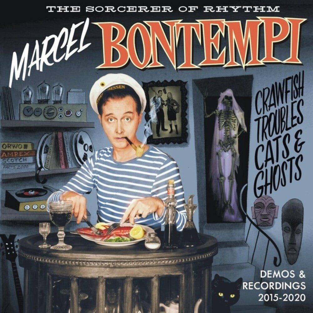 the album cover for Marcel Bontempi - Crawfish, Troubles, Cats And Ghosts: Demos And Recordings 2015-2020