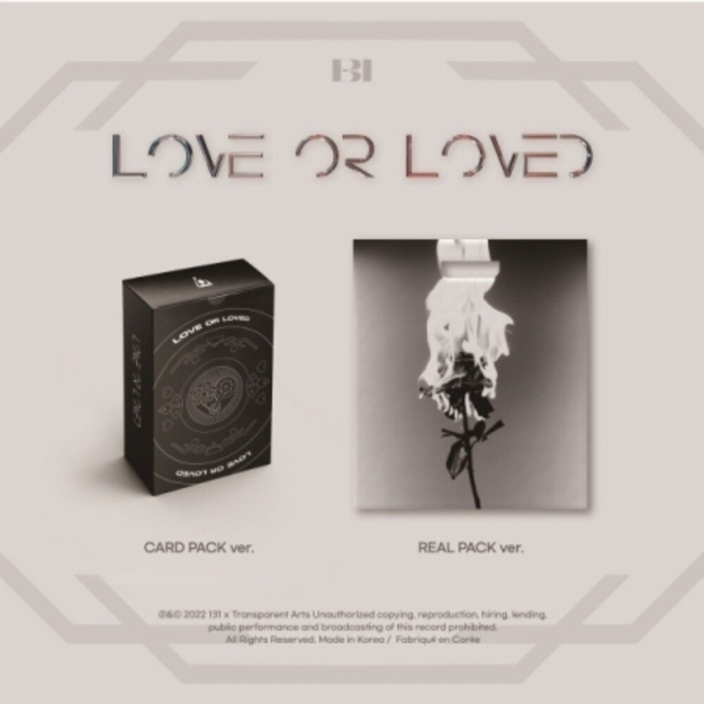 the album cover for B.I - Love Or Loved Part.1 - Random Cover - ea. w/unique items