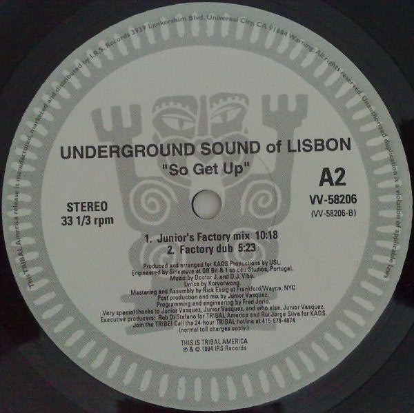 Underground Sound Of Lisbon : So Get Up (2x12")