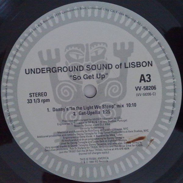 Underground Sound Of Lisbon : So Get Up (2x12")