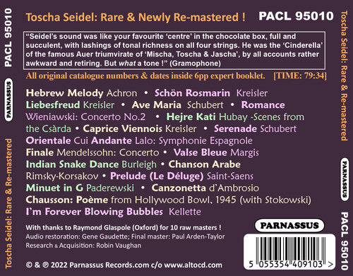 Toscha Seidel - Toscha Seidel, disco raro y remasterizado (CD)