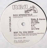 Rick Springfield : Bop 'Til You Drop (12", Promo)