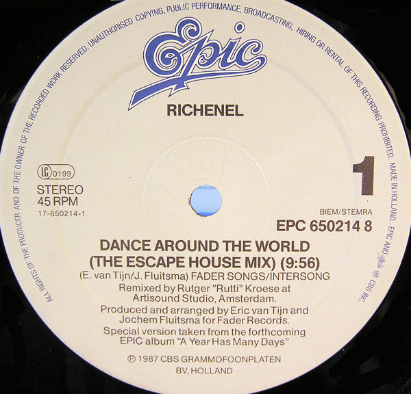 Richenel : Dance Around The World (The Escape House Mix) (12", Maxi)