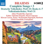 the album cover for Brahms / Wunderlin / Carrel - Deutsche Volkslieder