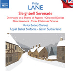 the album cover for Lane / Sutherland / Royal Ballet Sinfonia - Sleighbell Serenade