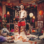 the album cover for Jake Shears - Last Man Dancing [Indie Exclusive Limited Edition Orange Marble LP]