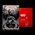 the album cover for Rise Against - Dark Nights: Death Metal #1 Soundtrack Special Edition - Rise Against with Flexi Single 'Broken Dreams, Inc'