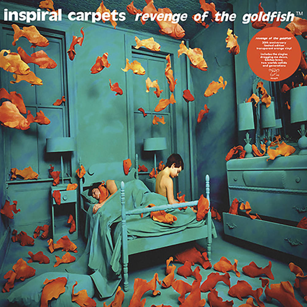 the album cover for Inspiral Carpets - Revenge Of The Goldfish [Indie Exclusive Limited Edition Orange LP]