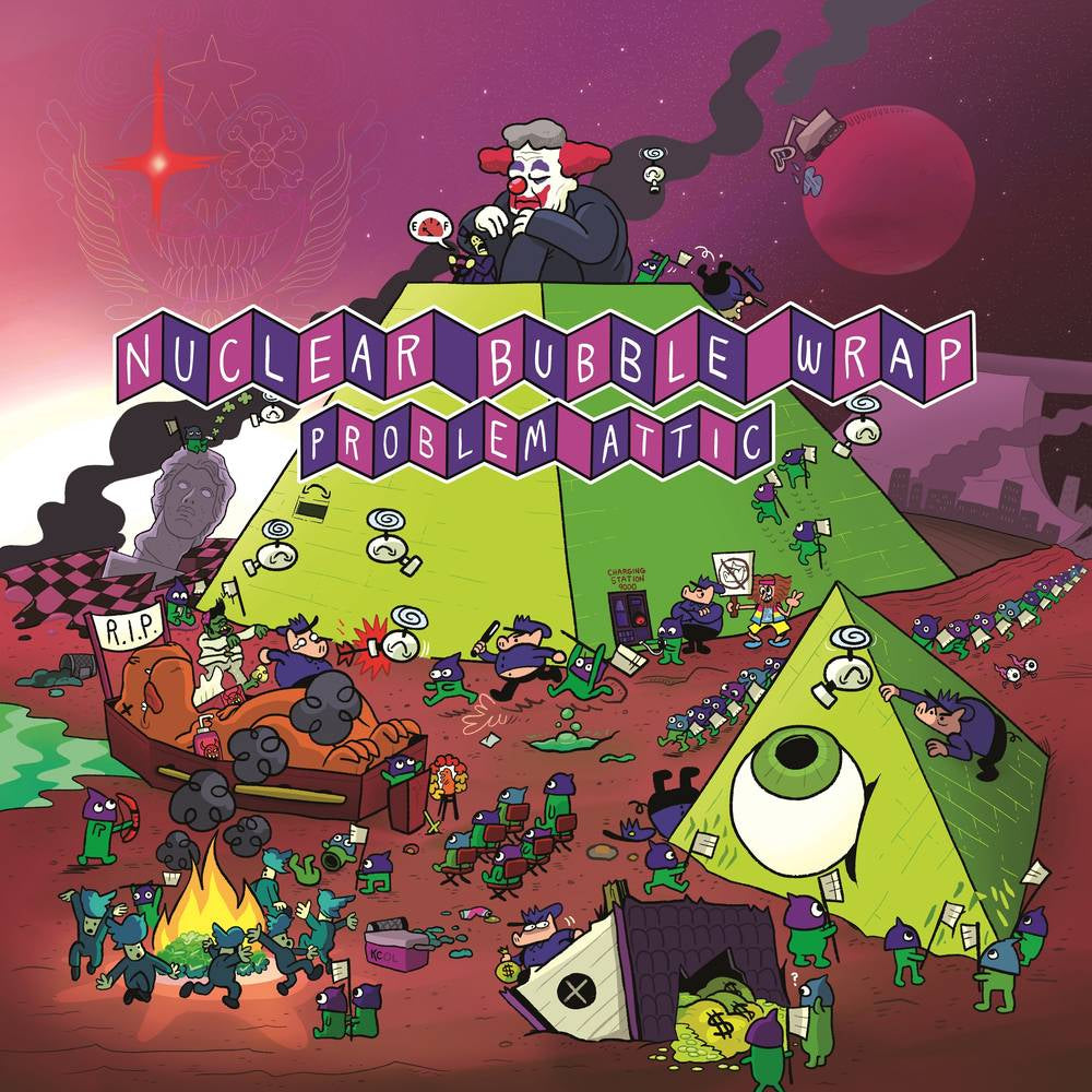 the album cover for Nuclear Bubble Wrap - Problem Attic [Indie Exclusive Limited Edition Green LP]