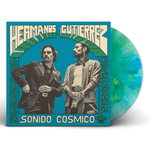 the album cover for Hermanos Gutierrez - Sonido Cosmico [Indie Exclusive Limited Edition Blue/Yellow Marble LP]