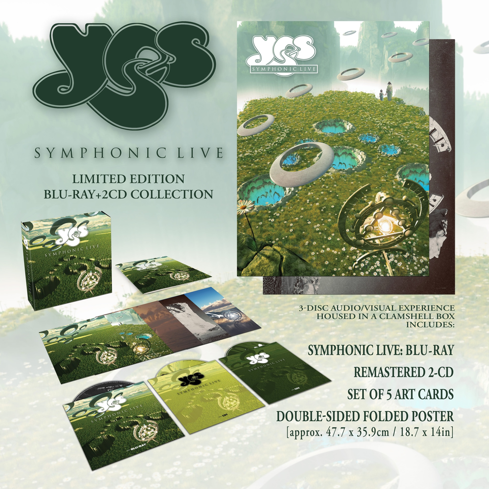 the album cover for Yes - Symphonic Live [Limited Edition Blu-ray/2 CD]