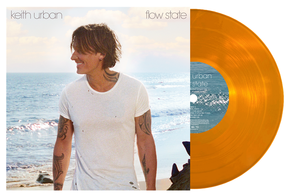 the album cover for Keith Urban - flow state [Translucent Orange]