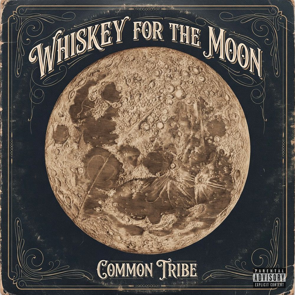 the album cover for Common Tribe - Whiskey For The Moon