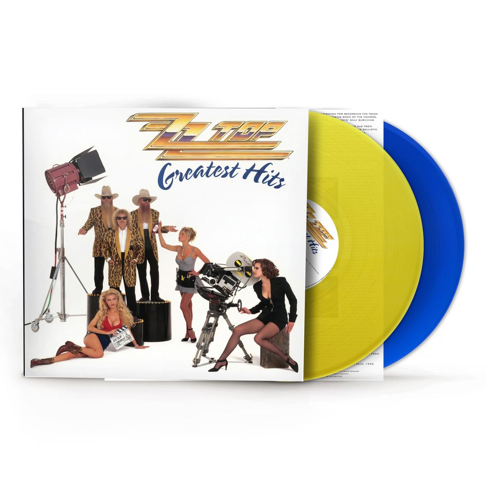 the album cover for ZZ Top - Greatest Hits [Rocktober 2026, Brick & Mortar Exclusive]