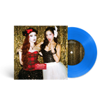 the album cover for Olivia Rodrigo / Chappell Roan - expectations [LA behavior Blue Translucent 7" Single]