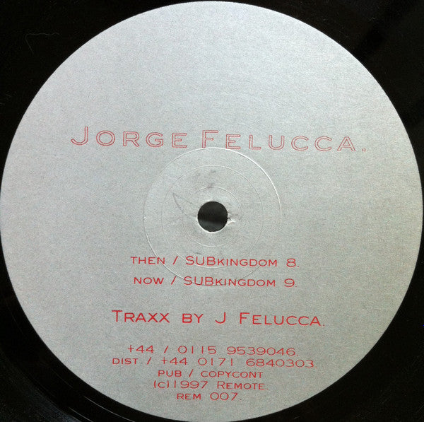 Jorge Felucca : SUBkingdom (2x12")