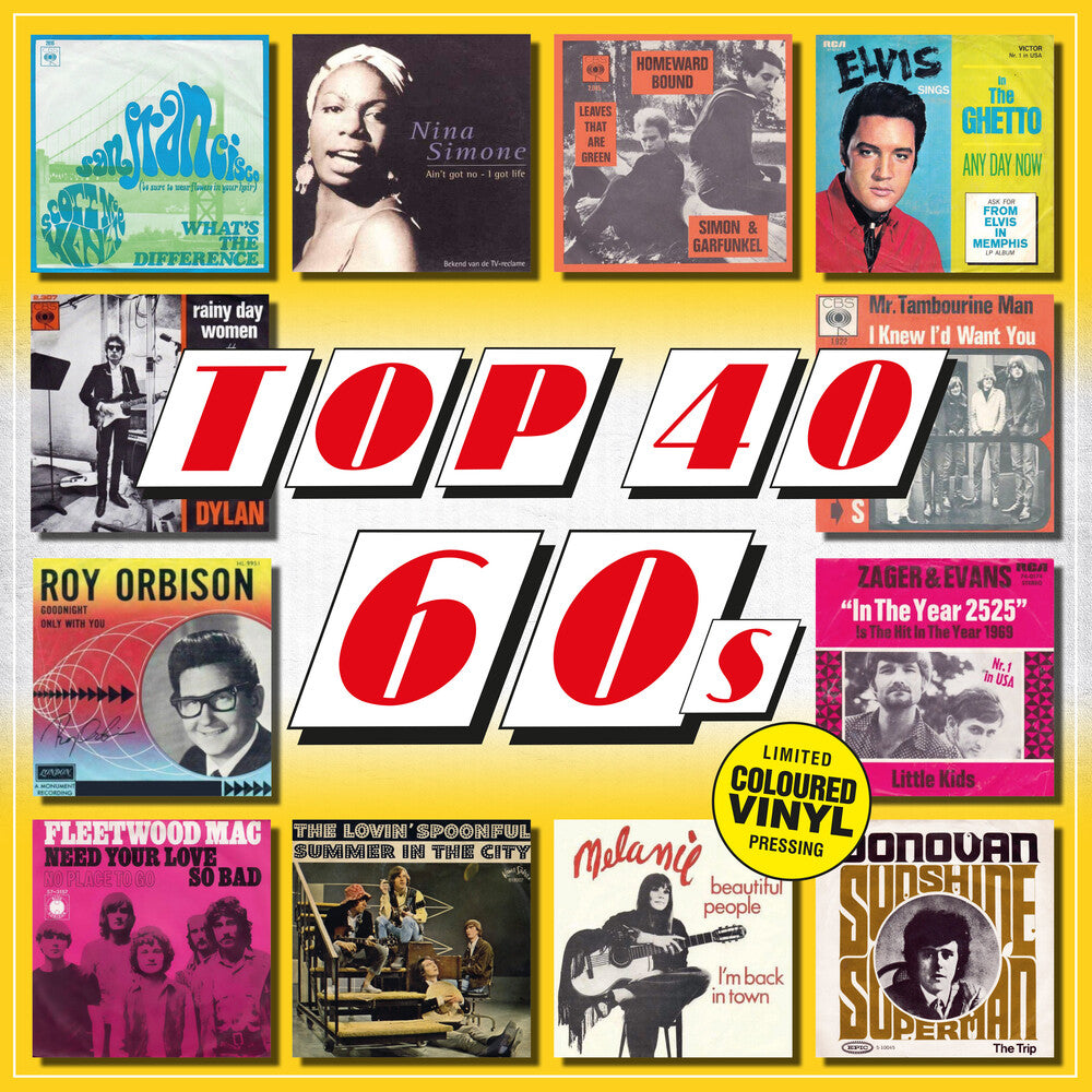 the album cover for Top 40 60s / Various - Top 40 60s / Various [Colored Vinyl] (Ofgv) (Spla) (Hol)