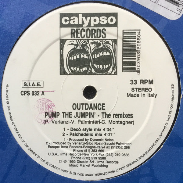 Outdance : Pump The Jumpin' (The Remixes) (12")