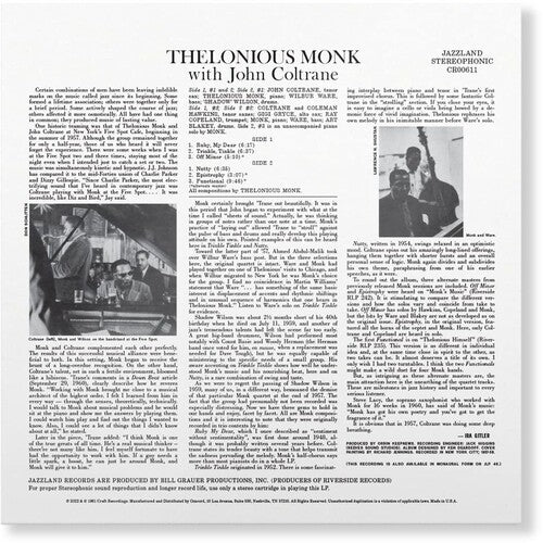 Thelonious Monk - Thelonious Monk con John Coltrane (Serie Original Jazz Classics) (Vinilo)