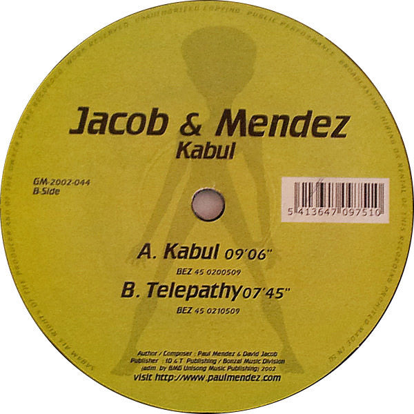 Jacob & Mendez : Kabul (12")