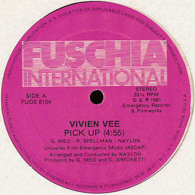 Vivien Vee : Pick Up (12")