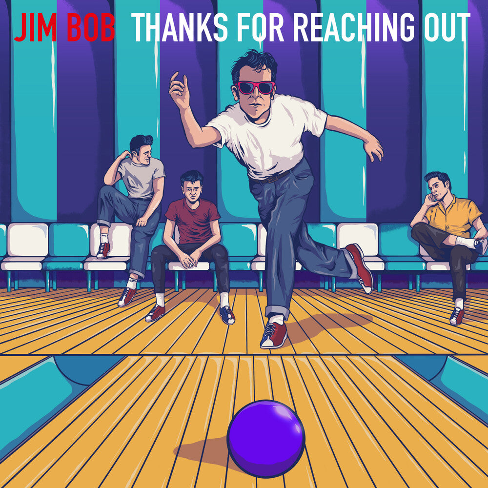 the album cover for Jim Bob - Thanks For Reaching Out (Cal) [Colored Vinyl] (Purp) (Uk)