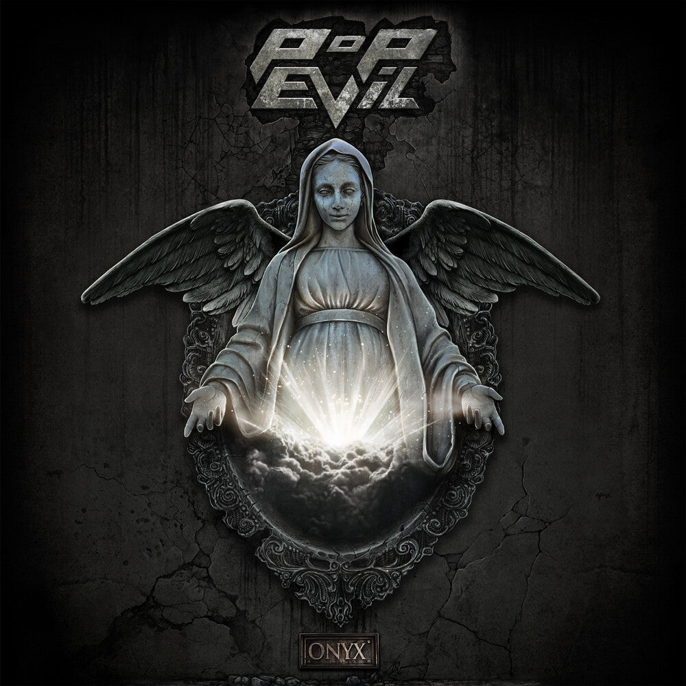 the album cover for Pop Evil - Onyx 10th Anniversary - Black Ice (Blk) [Colored Vinyl]