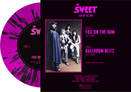 Sweet - Fox On The Run - ピンク/ブラック スプラッター (ビニールレコード)