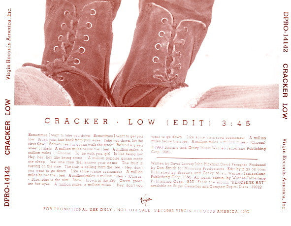 Cracker : Low (CD, Single, Promo)