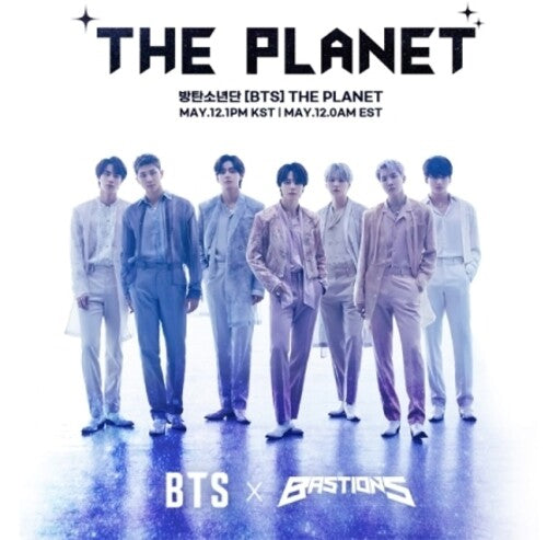 BTS - The Planet - Bastions - incluye fotolibro, libro de letras, póster autografiado de BTS, póster autografiado de BTS x Bastions, pegatina decorativa de BTS, pegatina de plataforma de BTS + marco de fotos de BTS (CD)